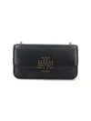 Tory Burch Structured Black Leather Eleanor Shoulder Bag In Black