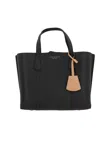 Tory Burch Small Triple-compartment Tote Perry In Black