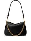 Tory Burch Small Perry Leather Shoulder Bag In Black