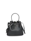 Tory Burch Romy Pebbled Small Bucket Bag Black In Black