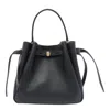 Tory Burch Romy Pebbled Small Bucket Bag Black In Black