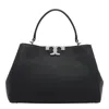 Tory Burch Mini Satchel In Hammered Leather In Black