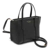 Tory Burch Black Leather Perry Mini Tote In Black