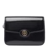 Tory Burch Robinson Convertible Patent Shoulder Bag In Black