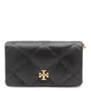 Tory Burch Kira Quilted Leather Crossbody Bag In Black