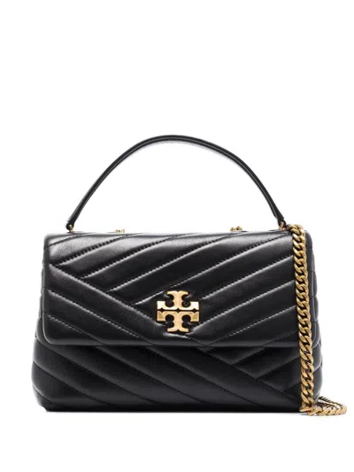 Tory Burch Old Rose Leather Kira Crossbody Bag In Black
