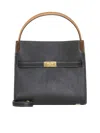 Tory Burch Lee Radziwill Layered Small Tote Bag In Black