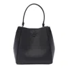 Tory Burch Small Grained Leather Bucket Bag In Black