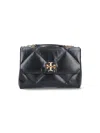Tory Burch Kira Double Strap Black Leather Bag In Black