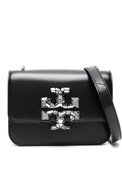 Tory Burch Small Eleanor Leather Shoulder Bag In Black