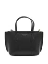Tory Burch Perry Mini Leather Tote In Black