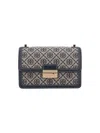 Tory Burch Shoulder Bag With Adjustable Strap And Gold-tone Hardware In Blue