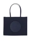 Tory Burch Ella Logo-embossed Tote Bag In Blue