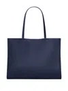 Tory Burch Navy Blue Open Top Bag In Blue