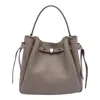 Tory Burch Small Romy Leather Bucket Bag In Brown