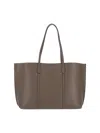 Tory Burch Large Perry Leather Tote Bag In Brown