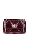 Tory Burch 'kira' Rectangular Quilted Crossbody Bag In Burgundy