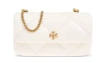 Tory Burch Mini Kira Diamond Quilt Shoulder Bag In White