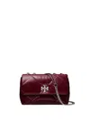 Tory Burch Kira Distressed Diamond Quilted Leather Convertible Shoulder Bag In Purple