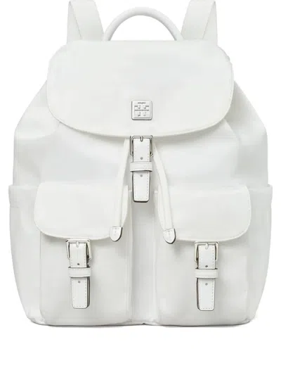 Tory Burch Bucket Bag With Structured Silhouette In White