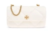 Tory Burch Mini Kira Diamond Quilt Shoulder Bag In White
