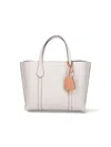 Tory Burch Perry Small Leather Tote In Neutral