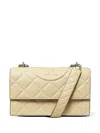 Tory Burch Fleming Small Convertible Leather Shoulder Bag In Nude