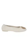 Tory Burch Reva Travel Ballet Flat In Gold