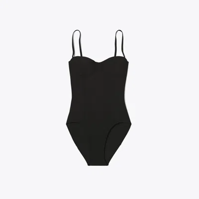 Tory Burch Balconette Swimsuit In Black