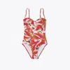 Tory Burch Balconette Swimsuit In Multi