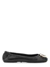 Tory Burch Claire Leather Ballet Flats In Black