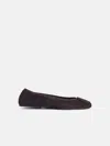 Tory Burch Ballerina 'reva' I Suede Dark Cocoa In Brown