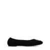 Tory Burch Claire Suede Ballet Flats In Black