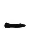 Tory Burch Claire Suede Ballet Flats In Black