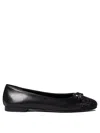 Tory Burch Woman Ballet Flats Black Size 7 Leather In Black