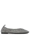 Tory Burch Studs Round Toe Ballerina Shoes Pull Tab In Blue