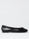 Tory Burch Cap-toe Bow Embellished Ballet Flats In Schwarz