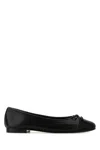 Tory Burch Cap-toe Bow Embellished Ballet Flats