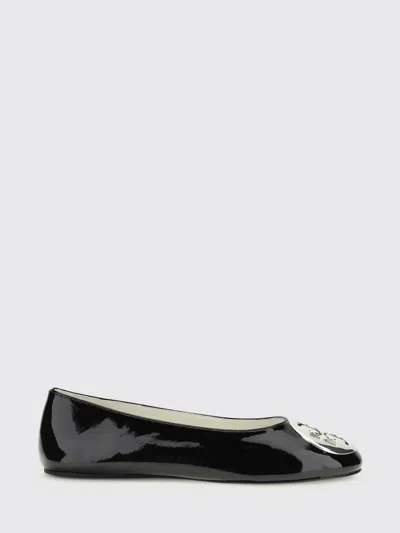Tory Burch Reva Ballerina Shoes Embellished Detail In Black