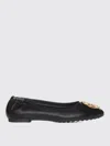 Tory Burch Claire Leather Ballet Flats In Black