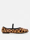 Tory Burch Runway Leopard Mary Jane Ballerina Flats In Multicolor