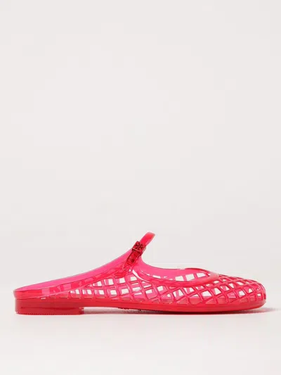 Tory Burch Mellow Cutout Rubber Mary Jane Slippers In Red