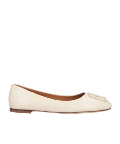 Tory Burch Ballet Flats In White
