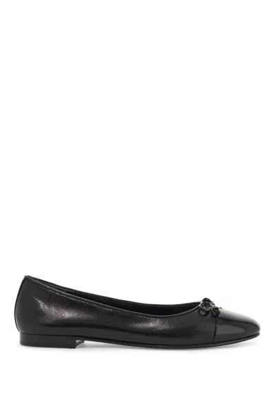 Tory Burch 'ballet Flats With Patent Pointed Toe In Black