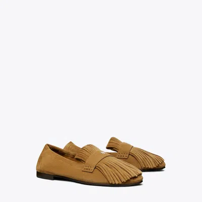 Tory Burch Fringe-detail Loafers In Brown
