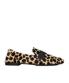 Tory Burch Animal Print Pony Skin Loafers In Brown