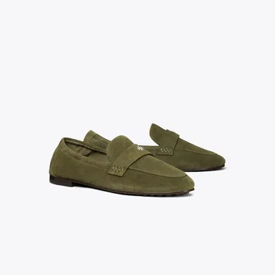 Tory Burch Strap Ballet Loafer In Green