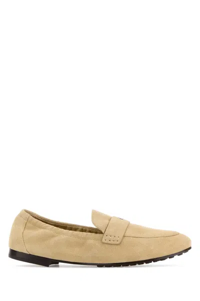 Tory Burch Sand Suede Ballet Loafers In Neutral