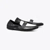 Tory Burch Ballet Gommini Loafers In Perfect Black/new Ivory