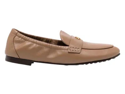 Pre-owned Tory Burch Ballet Loafer (women's) Sneakers In Almond Flour